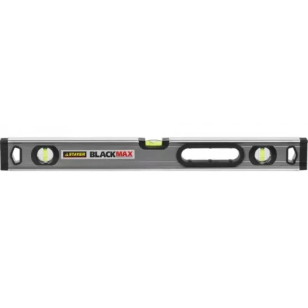 Уровень STAYER &quot;PROFESSIONAL&quot; &quot;BlackMax&quot; коробчатый усиленный с ручками, утолщенный особопроч профиль, 0,5мм/м, 3 ампулы, 60см 3475-060 купить в Челябинске