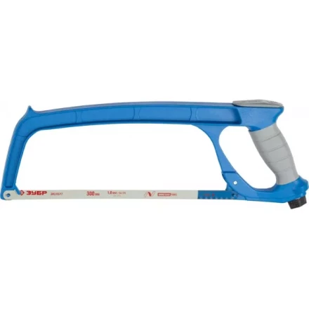 Ножовка по металлу ЗУБР ПРО-500, цельнолитая, обрезиненная рукоятка, натяжение 100 кг, 300 мм 15776_z01 купить в Челябинске