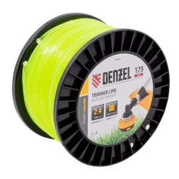 Леска для триммера квадрат Denzel, 2,4мм х 175м, на DIN катушке FLEX CORD, 96292