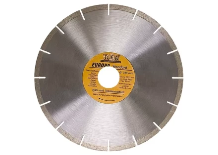 Диск алмазный отрезной сегментный 180 х 22,2 мм сухая резка EUROPA Standard SPARTA 73167 купить в Челябинске