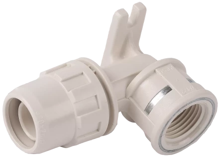 Муфты угловые 90 с креплением штуцер с гайкой-внутренняя резьба с креплением Преимущества купить в Челябинске