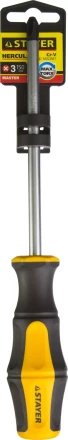 Отвертка STAYER &quot;MASTER&quot; &quot;HERCULES&quot;, Сr-V, противоскользящая рукоятка, PH3x150мм 25052-3-15_z02 купить в Челябинске