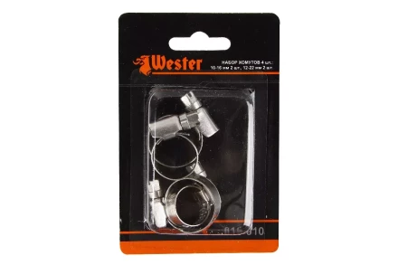 Хомут червячный WESTER 10-22 мм 4 шт. (815-010) DDV055273 купить в Челябинске