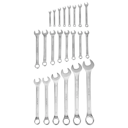 Набор ключей комбинированных Stels 15423, 6-32 мм, 22 шт, CrV, матовый хром купить в Челябинске