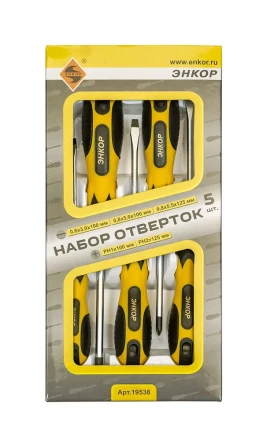 Набор отверток 5шт Энкор 19538 купить в Челябинске