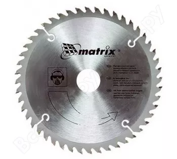Пильный диск по дереву 160 х 20мм 48 зуба + кольцо 16/20  MATRIX  Professional 73212 купить в Челябинске