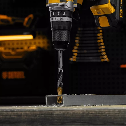 Сверло спиральное по металлу Denzel 12 x 151мм, Р6М5, Golden Tip, многогранная заточка, 718287 купить в Челябинске