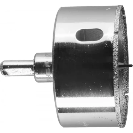 Коронка ЗУБР алмазная в сборе по кафелю, керамике с центрирующим сверлом и имбусовым ключом, зерно 60, 68мм 29850-68 купить в Челябинске