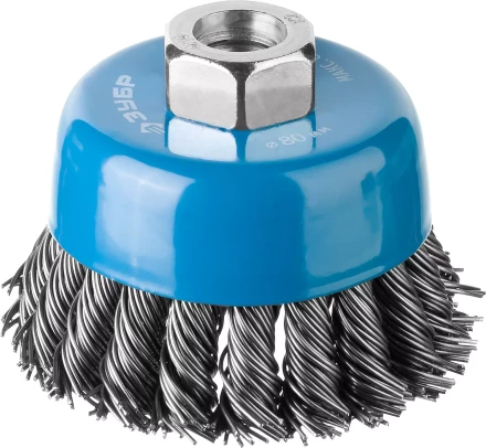 ЗУБР "ПРОФЕССИОНАЛ". Щетка чашечная для УШМ, плетеные пучки стальной проволоки 0,8мм, 80ммхМ14 35277-080_z02 купить в Челябинске