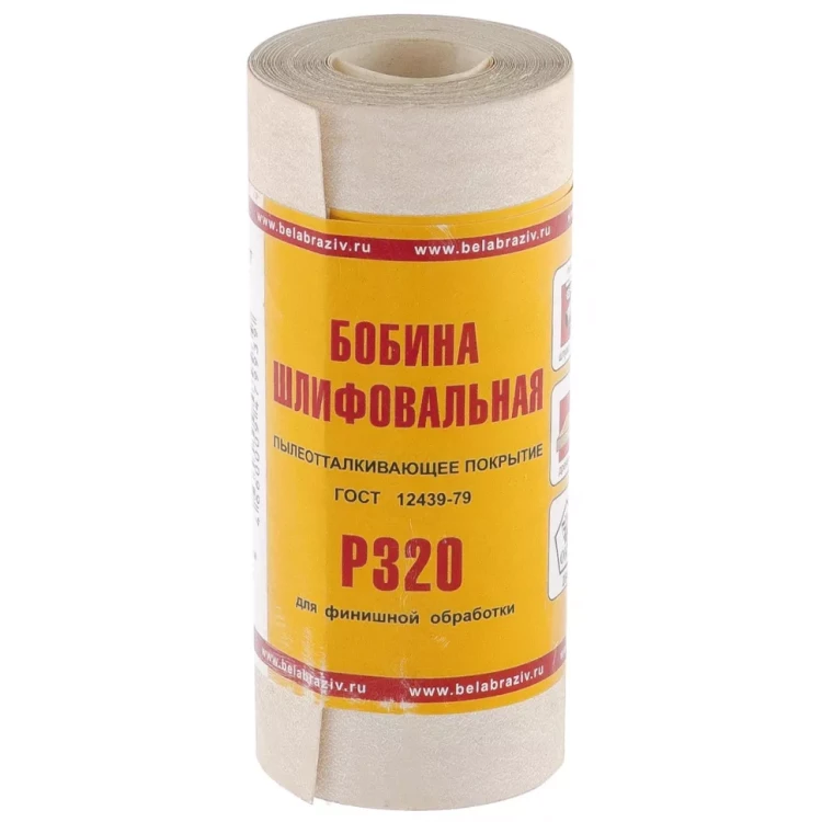 Шкурка на бумажной основе LP10C Р400 мини-рулон 115 мм х 5м БАЗ артикул 75659 купить в Челябинске
