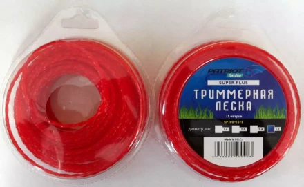 Леска "Квадрат" скрученный квадрат 3 мм красная 15 метров Patriot купить в Челябинске