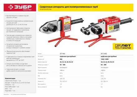 Паяльник для полипропиленовых труб АСТ-2000 серия МАСТЕР купить в Челябинске