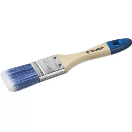 Кисть плоская  ЗУБР &quot;АКВА-МАСТЕР&quot;, искусственная щетина, деревянная ручка, 38мм 4-01007-038 купить в Челябинске
