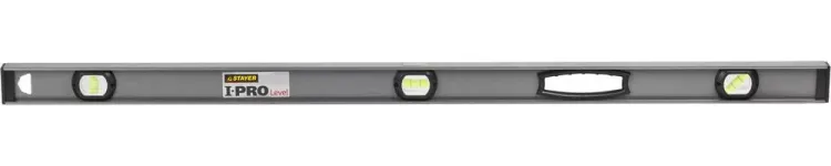Уровень STAYER "PROFESSIONAL" I-PROLevel, усилен рельс с ручками, утолщен особопрочн профиль, точность 1мм/м, 3 ампулы, 120см 3477-120 купить в Челябинске