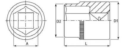 Головка торцевая 3/8&quot;DR 17 мм  S04H3117 Jonnesway 48018 купить в Челябинске