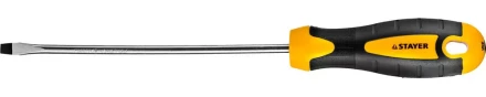 Отвертка STAYER &quot;MASTER&quot; &quot;ТECHNO&quot;, двухкомпонентная рукоятка, магнитный наконечник, Cr-V, SL5,0x150мм 2507-05-15_z02 купить в Челябинске