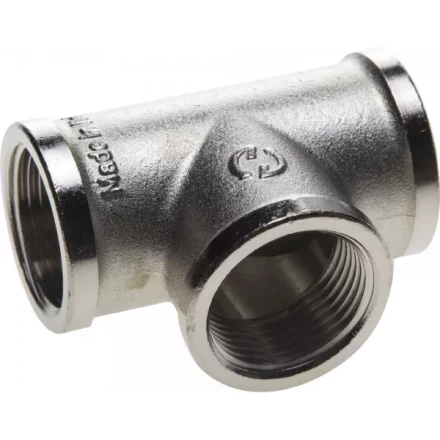 Тройник GENERAL FITTINGS никелированная латунь, г/г/г, 1/2&quot; 51052-1/2 купить в Челябинске