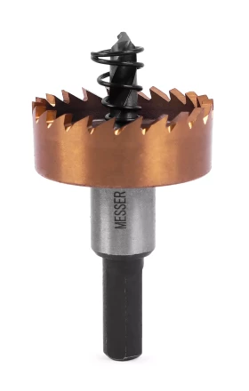 HSS-TiN коронка MESSER 32мм с центр. сверлом и толкающей пружиной для  лист. материала  до 2 мм ц/х купить в Челябинске