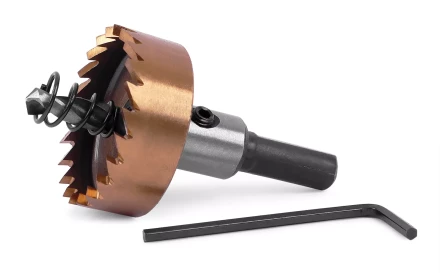 HSS-TiN коронка MESSER 32мм с центр. сверлом и толкающей пружиной для  лист. материала  до 2 мм ц/х купить в Челябинске