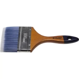 Кисть плоская ЗУБР "АКВА-МАСТЕР", искусственная щетина, деревянная ручка, 100мм 4-01007-100