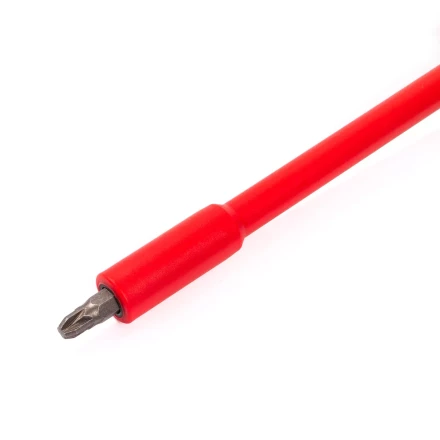 Диэлектрическая отвертка КВТ VDE НИО-2210 со сменными битами S2, профиль SL, PH, PZ, 10 шт. (88928) купить в Челябинске