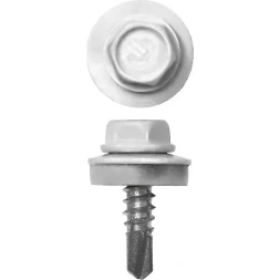 Саморезы СКМ кровельные, RAL 9003 белый, 25 x 5.5 мм, 420 шт, для металлических конструкций, ЗУБР 4-300315-55-025-9003