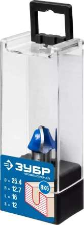 ЗУБР 25.4 x 16 мм, радиус 9.5 мм, фреза пазовая галтельная, Профессионал (28751-25.4-16) купить в Челябинске