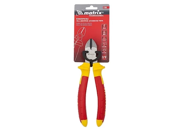 Бокорезы  Insulated 180мм двухкомпонентные рукоятки MATRIX PROFESSIONAL 17508 купить в Челябинске