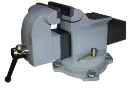 Тиски слесарные поворотные 125мм с наковальней 20085