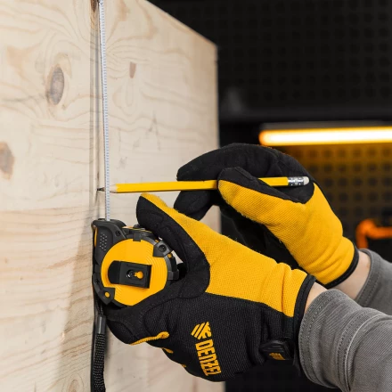 Рулетка Denzel 3м х 16мм, автоматич. фиксац., нейлон. покрытие, магнит. зацеп, двухстор. разметка, 31520 купить в Челябинске