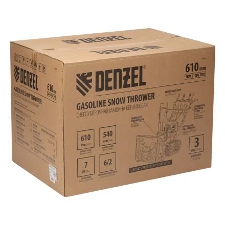Бензиновая снегоуборочная машина Denzel SBM 610DT PRO, 212cc, гусеницы, эл.старт, блок. дифф. купить в Челябинске
