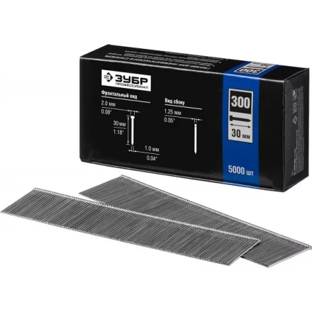 Гвозди тип 300, 30 мм, особотвердые, ЗУБР &quot;ПРОФЕССИОНАЛ&quot; 31830-30, 5000 шт 31830-30 купить в Челябинске