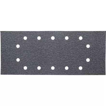 Лист шлиф. универсал. URAGAN с покрытием стеарата цинка, 14 отверстий по кругу, для ПШМ, P80, 115х280мм, 50шт 907-23104-080-50 купить в Челябинске