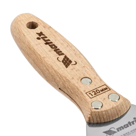 Шпательная лопатка из нержавеющей стали Matrix, 120 мм, буковая рукоятка, EFP 85618 купить в Челябинске