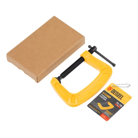 Струбцина G-образная Denzel, усиленная, 75 мм, 20642 купить в Челябинске