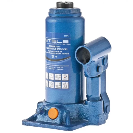 Домкрат гидравлический бутылочный 3 т h 178–343 мм STELS артикул 51096 купить в Челябинске