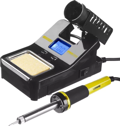 Паяльная станция STAYER &quot;PROFI&quot; цифровая с ЖК дисплеем, диапазон 160-520°C, шаг 10°C, 48Вт 55370 купить в Челябинске