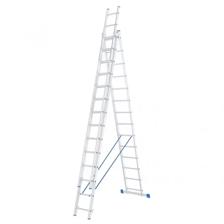 Лестница алюминиевая 3х14 ступеней трехсекционная СИБРТЕХ 97824 купить в Челябинске