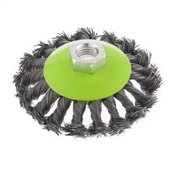 Щетка для УШМ 100 мм М14 &quot;тарелка&quot; крученая металлическая проволока СИБРТЕХ 746097 купить в Челябинске