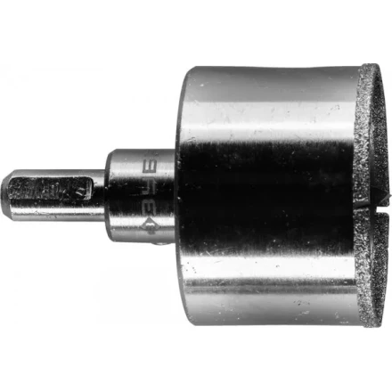 Коронка ЗУБР алмазная в сборе по кафелю, керамике с центрирующим сверлом и имбусовым ключом, зерно 60, 50мм 29850-50 купить в Челябинске