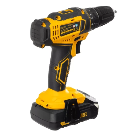 Дрель-шуруповерт аккумуляторная Denzel 26116, CDL-18-02BM, Li-Ion, 18 В, 2 аккумулятор купить в Челябинске