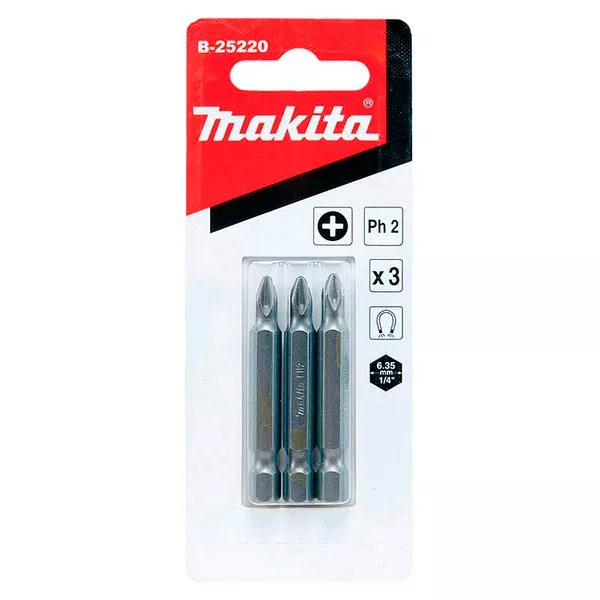 Биты Makita PH2 50мм 3шт (B-25220) купить в Челябинске