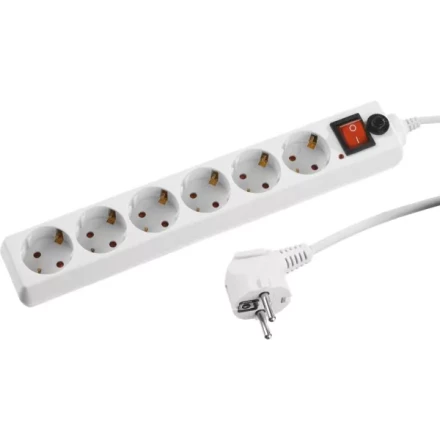 Сетевой фильтр STAYER &quot;MASTER&quot; электрический, 6 гнезд, заземление, макс. мощн. 2200 Вт, 3м 55067-3 купить в Челябинске