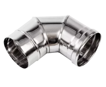 Колено дымохода 90 гр из нержавеющей стали (Диаметр 150 мм) для теплогенераторов BALLU JUMBO, FARM, SP купить в Челябинске