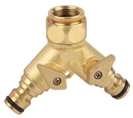 Распределитель двухканальный RACO &quot;Profi&quot; (резьба внешняя-наконечник) латунный, 1/2&quot; х 3/4&quot; 4246-55034B купить в Челябинске