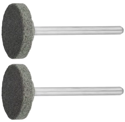 Круг ЗУБР абразивный шлифовальный из карбида кремния на шпильке, P 120, d 20x3,2мм, L 45мм, 2шт 35916 купить в Челябинске