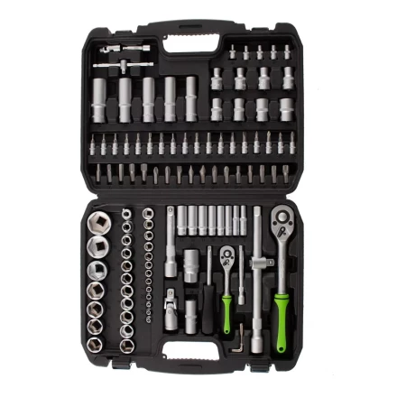 Набор инструмента 108 предметов, 1/2&quot;, 1/4&quot; Сибртех 13498 купить в Челябинске