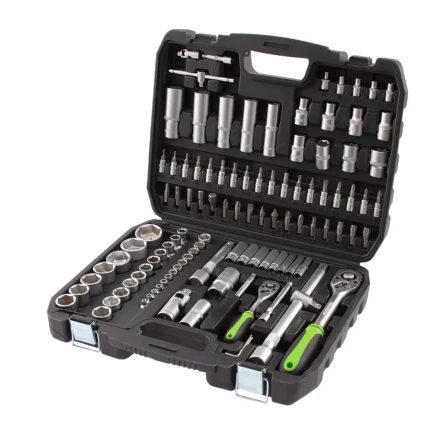 Набор инструмента 108 предметов, 1/2&quot;, 1/4&quot; Сибртех 13498 купить в Челябинске