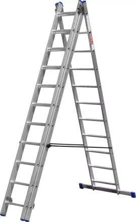 Лестница ЗУБР универсальная, трехсекционная со стабилизатором, 12 ступеней 38831-12 купить в Челябинске