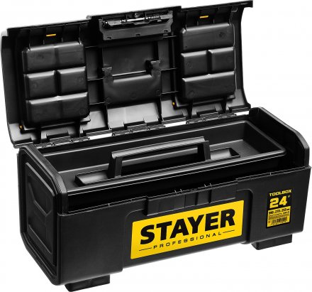 Ящик для инструмента &quot;TOOLBOX-24&quot; пластиковый, STAYER Professional 38167-24 купить в Челябинске